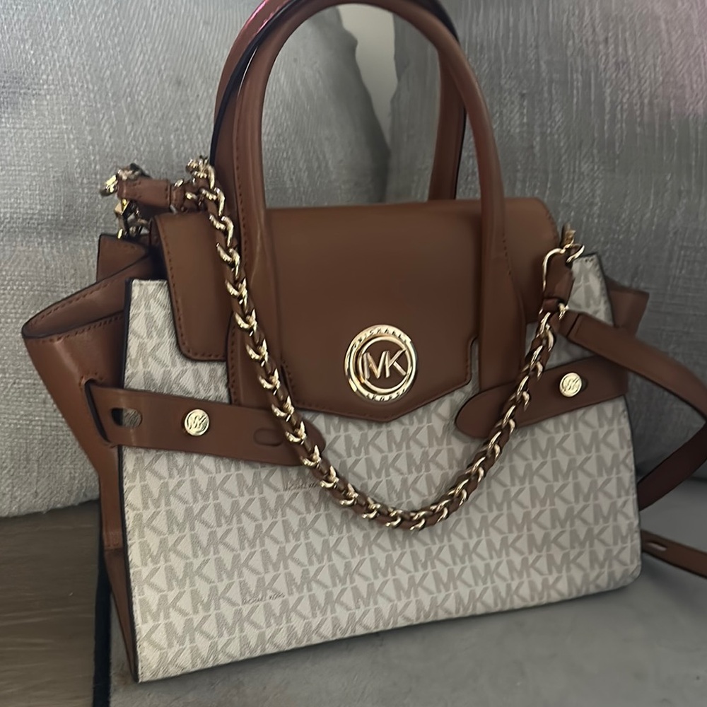 Michael Kors Brown and Cream Satchel Bag - Picture 5 of 7